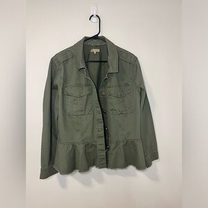 Democracy woman’s size XL ruffle bottom jacket